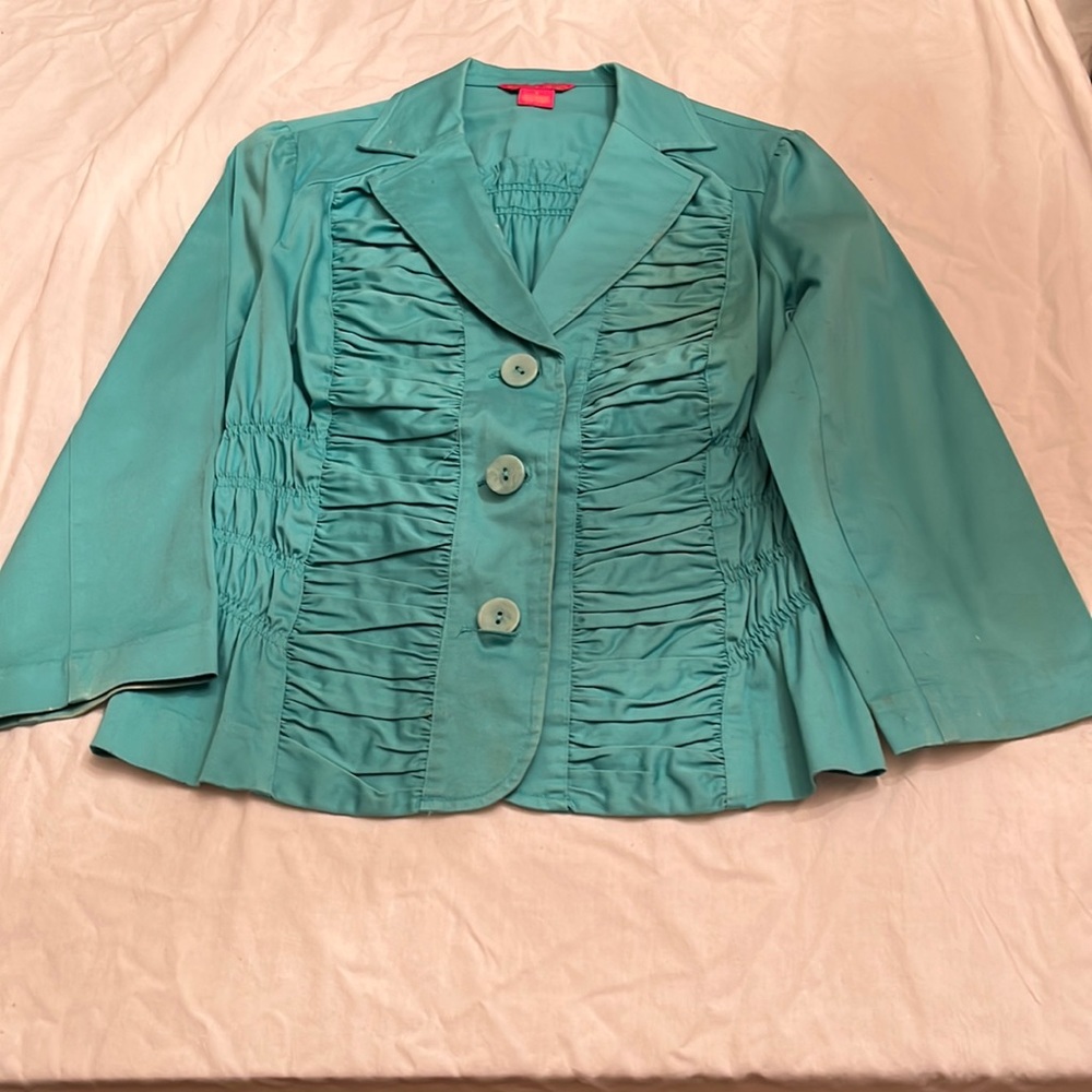 Turquoise light weight jacket